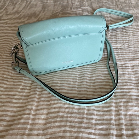 Coach Legacy Penny Leather Crossbody Shoulder Bag, Pale Green, Mint Green - Picture 4 of 10